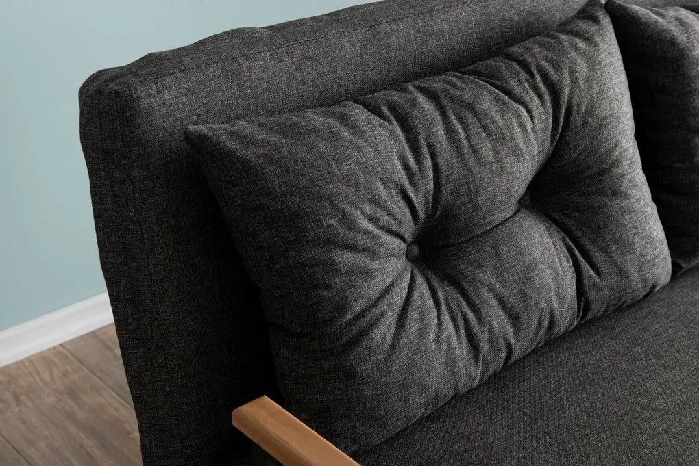 Sando 2 Dark Grey kinyitható kanapé