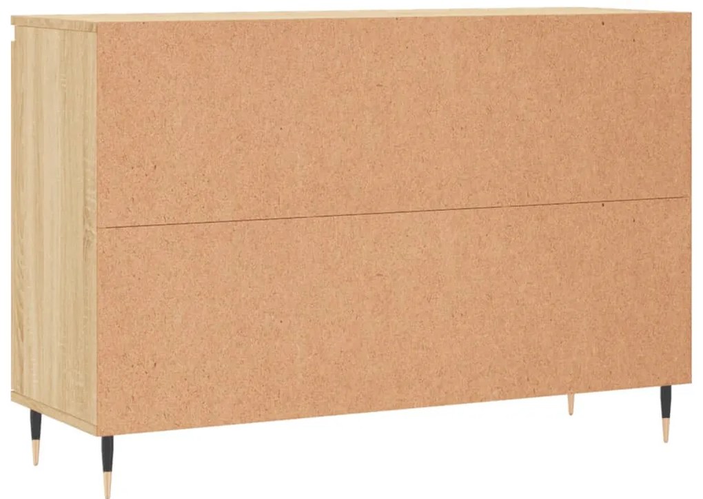 sonoma tölgy színű szerelt fa tálalószekrény 101,5 x 35 x 70 cm