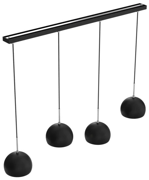 Csillár zsinóron COOL 4xE27/60W/230V fekete