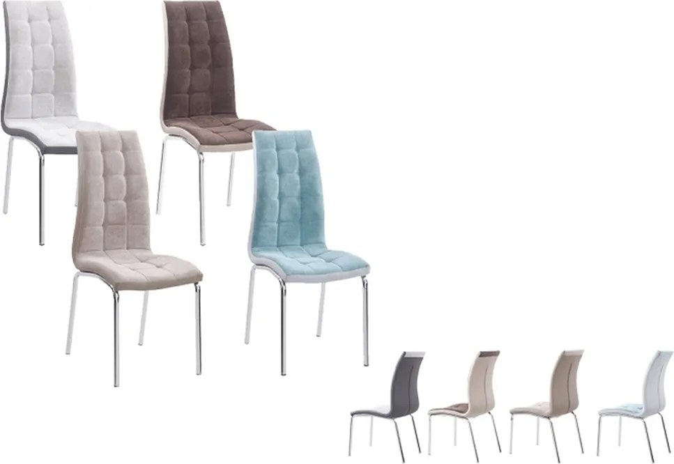 Étkezőszék, sötétszürke/fehér, GERDA New