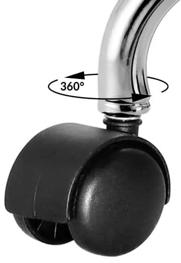 Casaria® Gurulós puff 50x51-65 cm - szürke