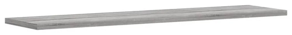 4 db szürke sonoma színű szerelt fa fali polc 80 x 20 x 1,5 cm
