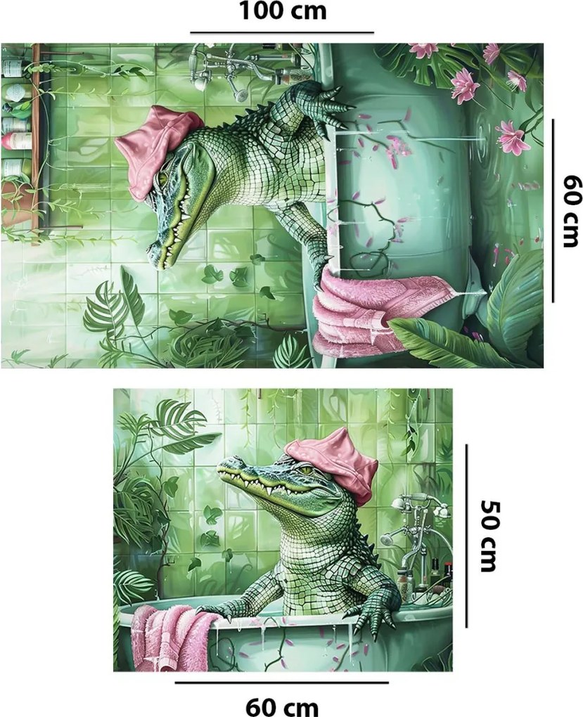 Crocodile fürdőszobaszőnyeg, 50×60 cm