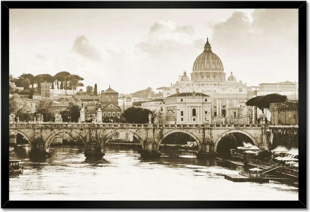 Poszterek keretben 60x40 Róma Vatikán panoráma