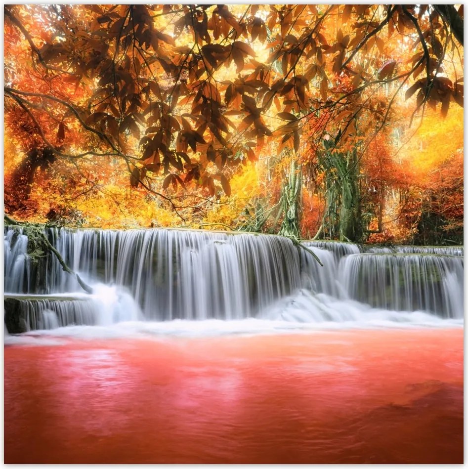 Fotótapéta flizelina 312x312 Narancssárga vízesés