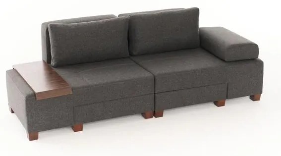 3 személyes kanapéágy Perenna Linen - Antracit