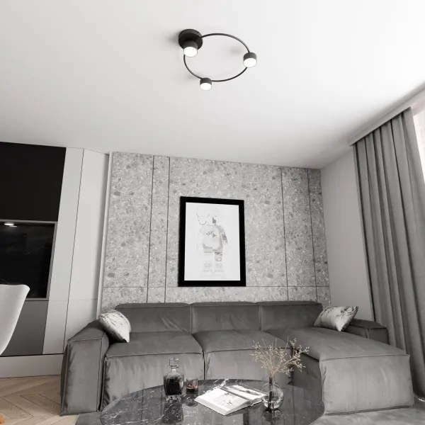 Mennyezeti lámpa LUCIO 3xGX53/12W/230V fekete