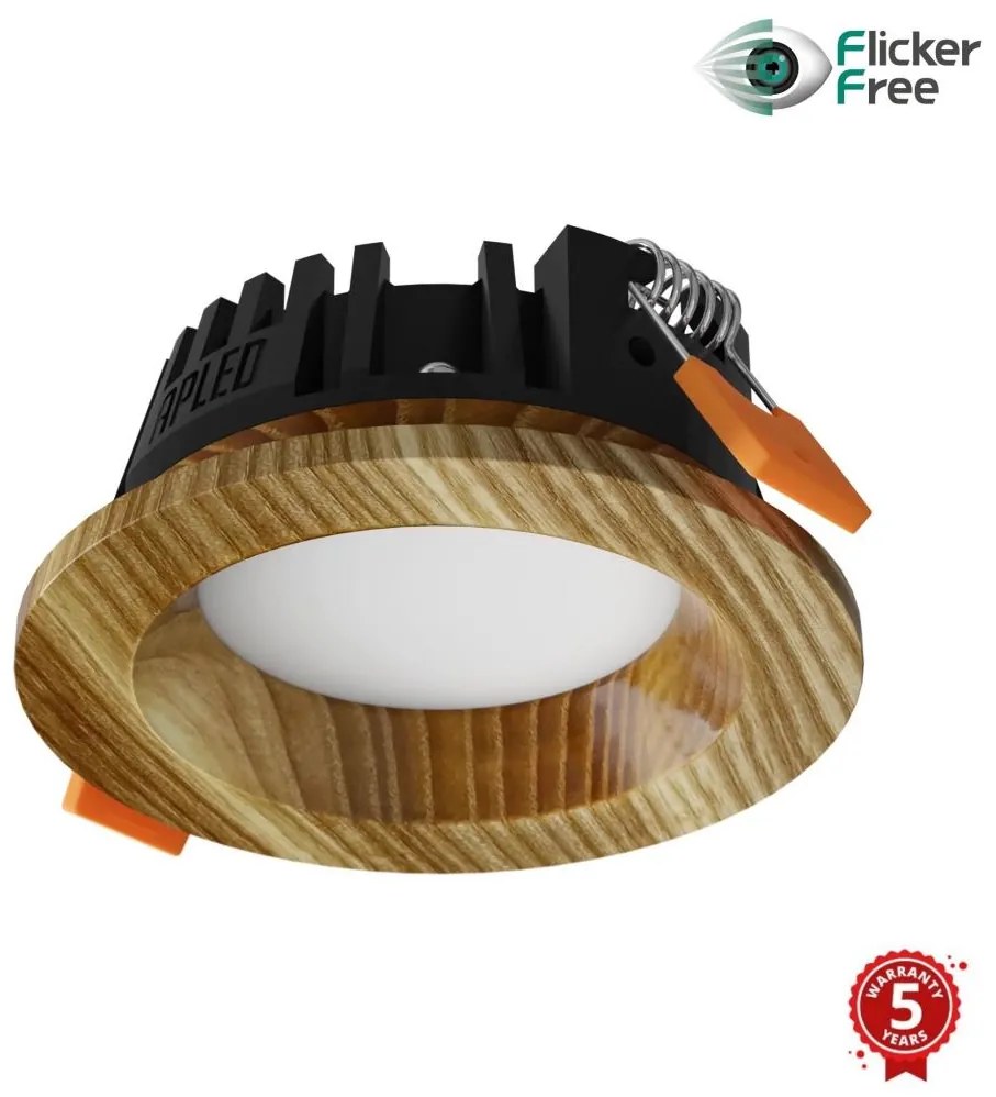 APLED - LED Lámpa RONDO WOODLINE LED/3W/230V 3000K átm. 9 cm kőris tömör fa