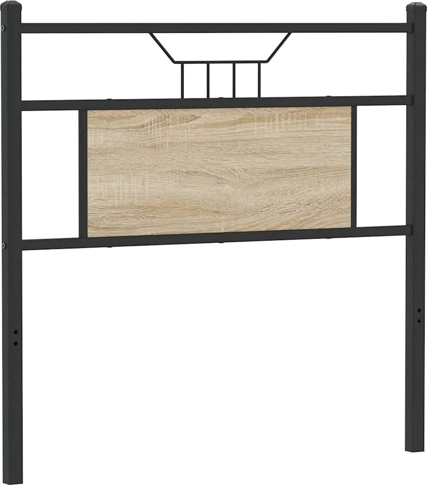 vidaXL sonoma tölgy színű szerelt fa és acél csere fejtámla 90 cm