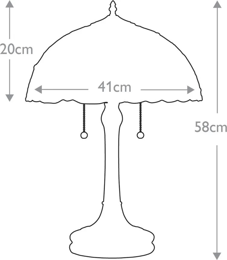 Quoizel LARISSA QZ-LARISSA-TL Asztali lámpa 2x60W/E27