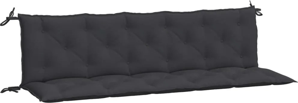 vidaXL 2 db fekete oxford szövet kerti padpárna 180 x 50 x 7 cm