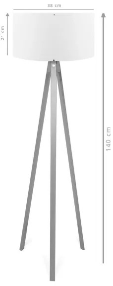 AYD állólámpa 1xE27/40W/230V barna/szürke