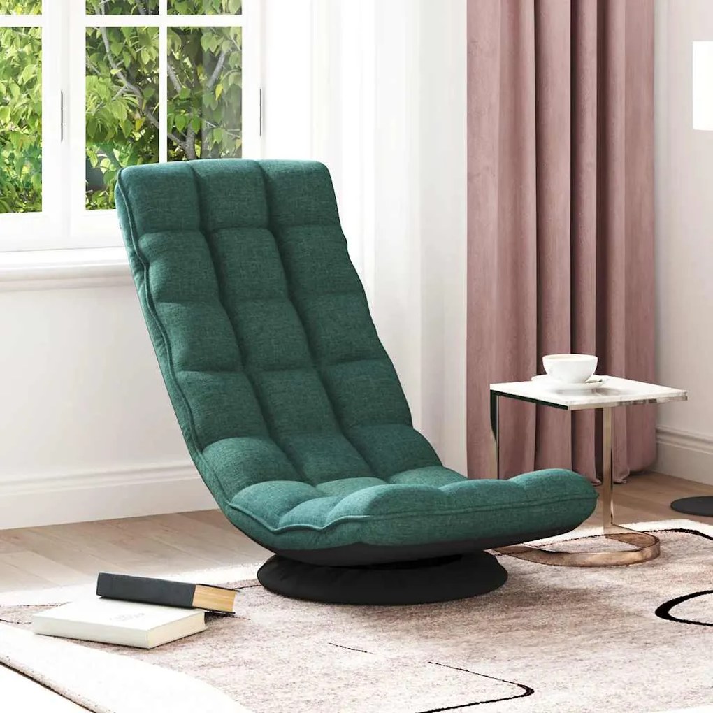 sötétzöld szövet forgó padlószék 70x51x79 cm