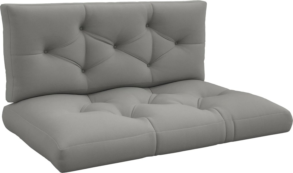 Outsunny 2 részes raklappárna szett — ülőpárna 120 x 80 x 10 cm + támla 120 x 40 x 10 cm, UV-védelem, vízlepergető | Aosom