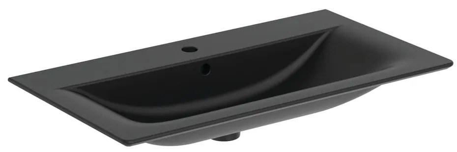 Matt fekete kerámia mosdókagyló 84x46 cm Silk Black – Ideal Standard