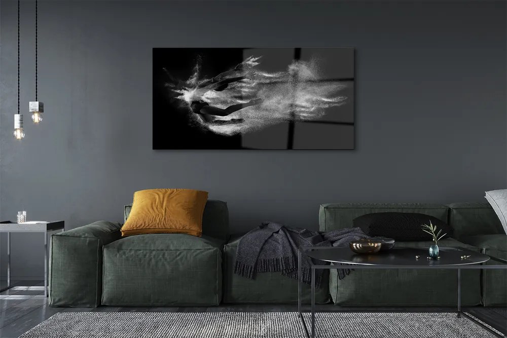 Akrilkép Nő balett füst szürke háttér 100x50 cm