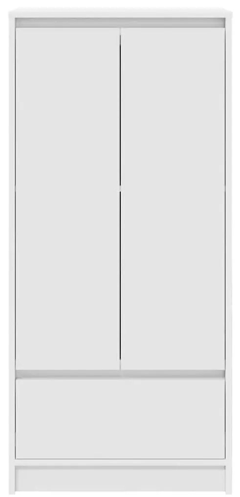 fehér szerelt fa szekrény fiókkal 55,5x34x119,5 cm