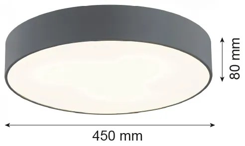 Argon 1187 - DARLING mennyezeti lámpa 3xE27/15W/230V, 45 cm, szürke