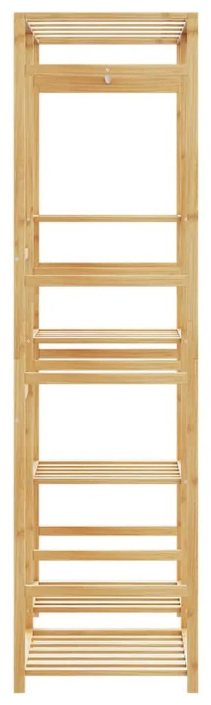 bambusz ruhaállvány polcokkal 100x50x184,5 cm