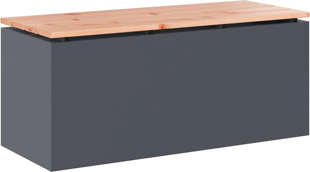 vidaXL Kerti pad Antracit 100 x 40 x 43 cm Acél