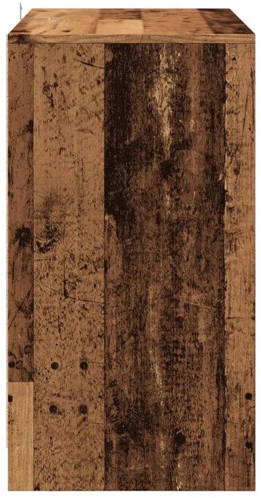 antik fa színű szerelt fa tálalószekrény 70x41x75 cm
