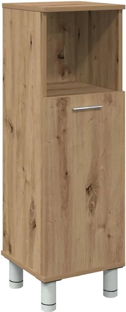 vidaXL fürdőszobai szekrény kézműves tölgy 30x30x95 cm műszaki fa