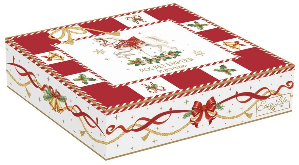 Karácsonyi porcelán kis tálka 14x11 cm díszdobozban Christmas Tale