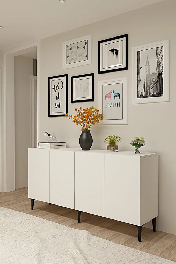 Apolos komód, fehér, 150 cm