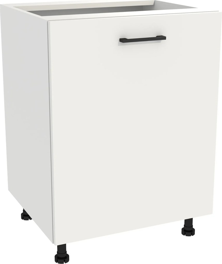 Konyhaszekrény alsó 60 Capri korpusz fehér front fehér matt