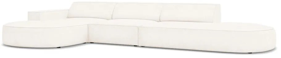 Bézs buklé szövet sarokkanapé (bal oldali) Jodie – Micadoni Home