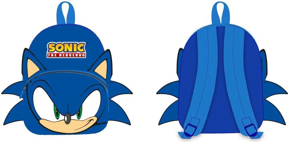 Sonic a sündisznó Blur 3D plüss hátizsák, táska 30 cm