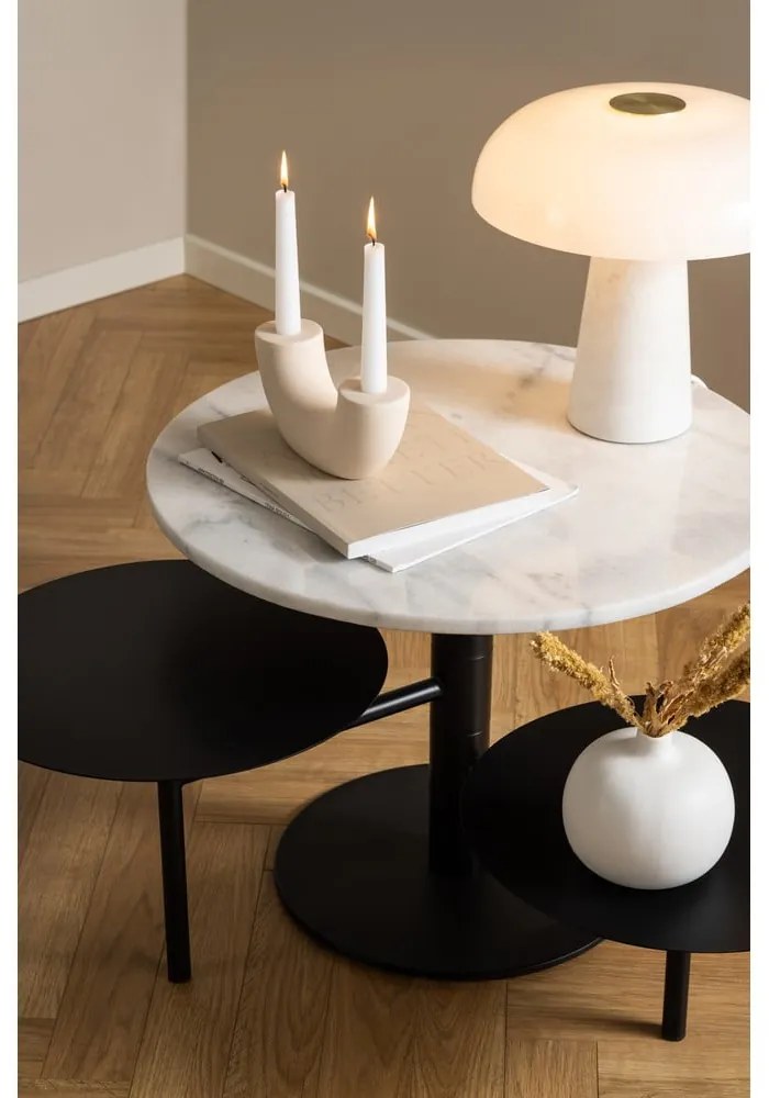 Fehér kerek dohányzóasztal ø 60 cm Lahti – Actona