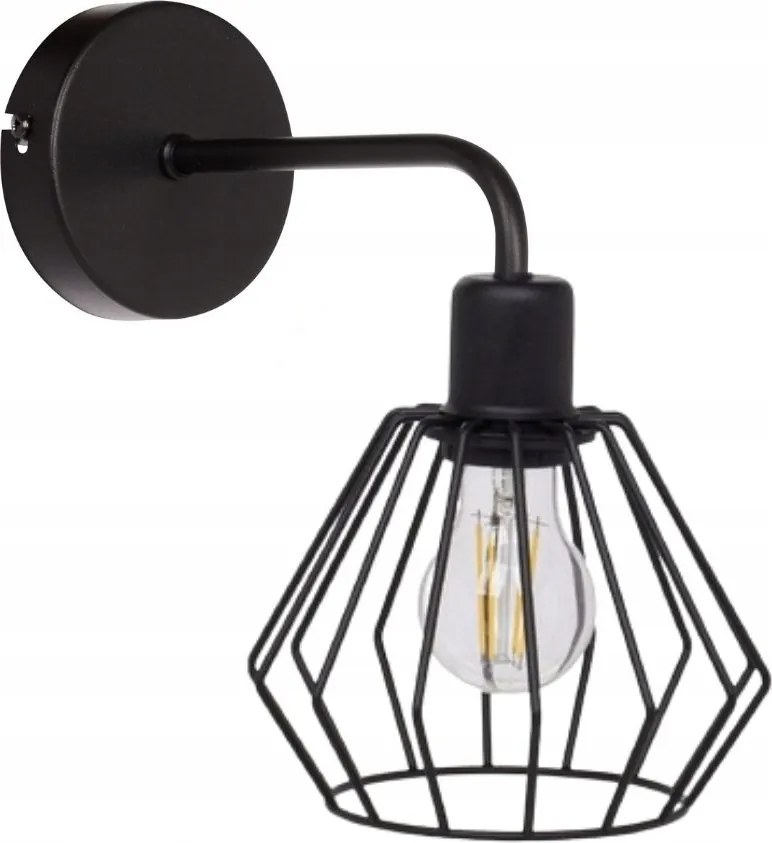 Fali Lámpa Loft Stílusú Fém Fekete Gyémánt