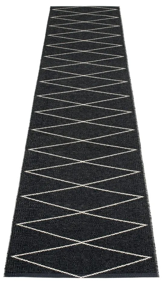 Fekete kültéri-beltéri futószőnyeg 70x320 cm Max Black – Pappelina