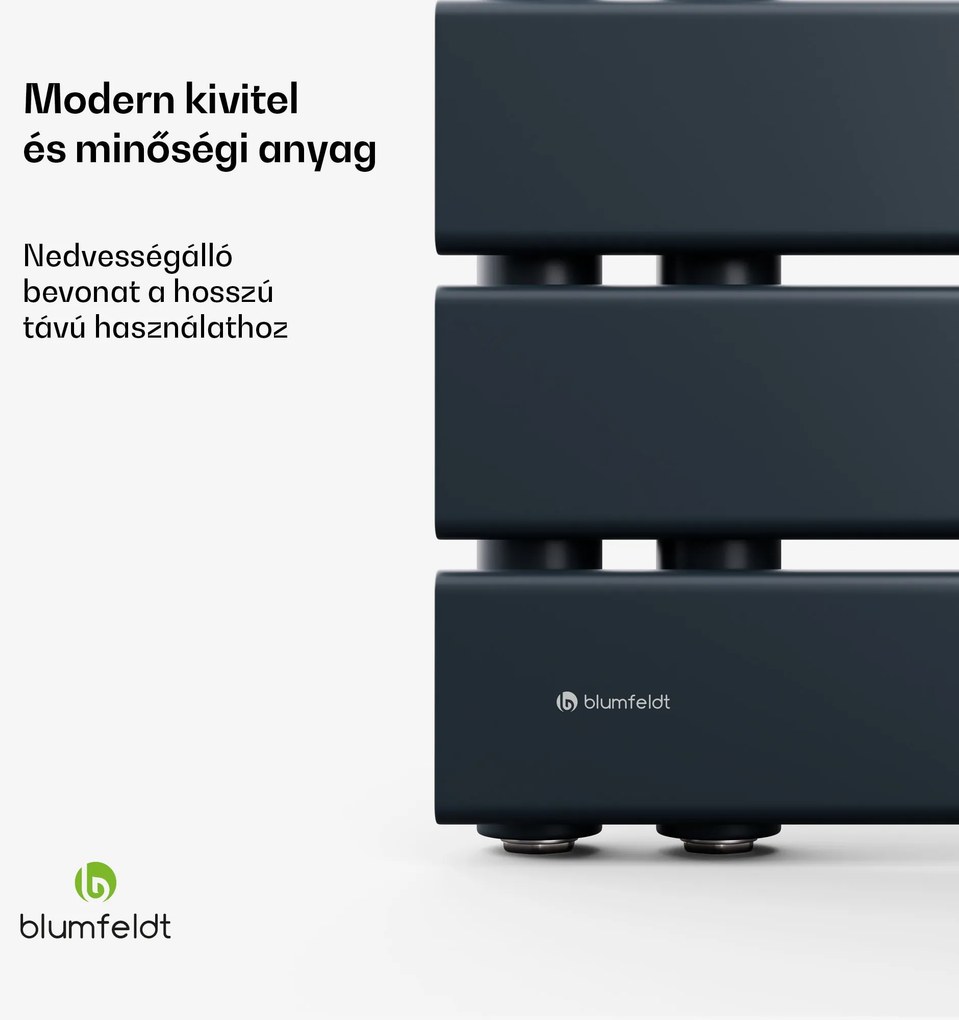 Blumfeldt Fairmont radiátor, 45 x 80 cm, falra szerelhető, modern kivitel, meleg víz