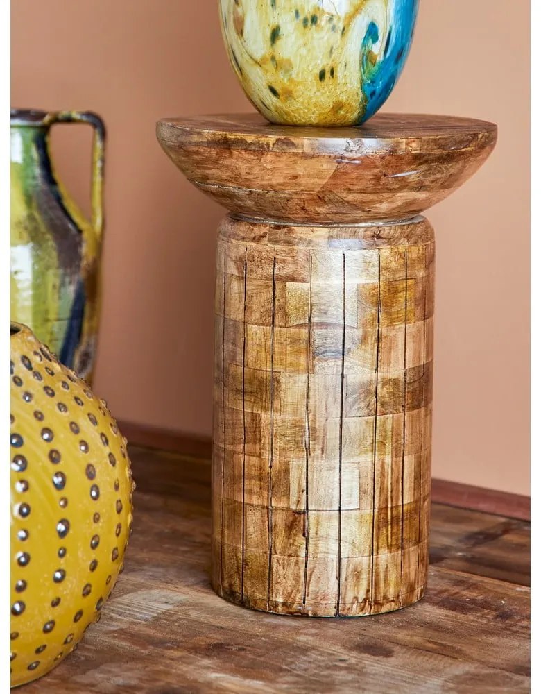 Mangófa kerek tárolóasztal ø 30 cm Yasme – Bloomingville