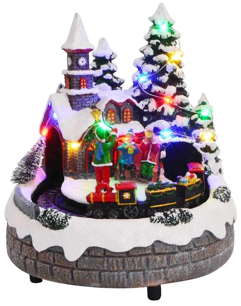 Karácsonyi Asztaldísz Sokszínű 16 x 16 x 19 cm Gyanta