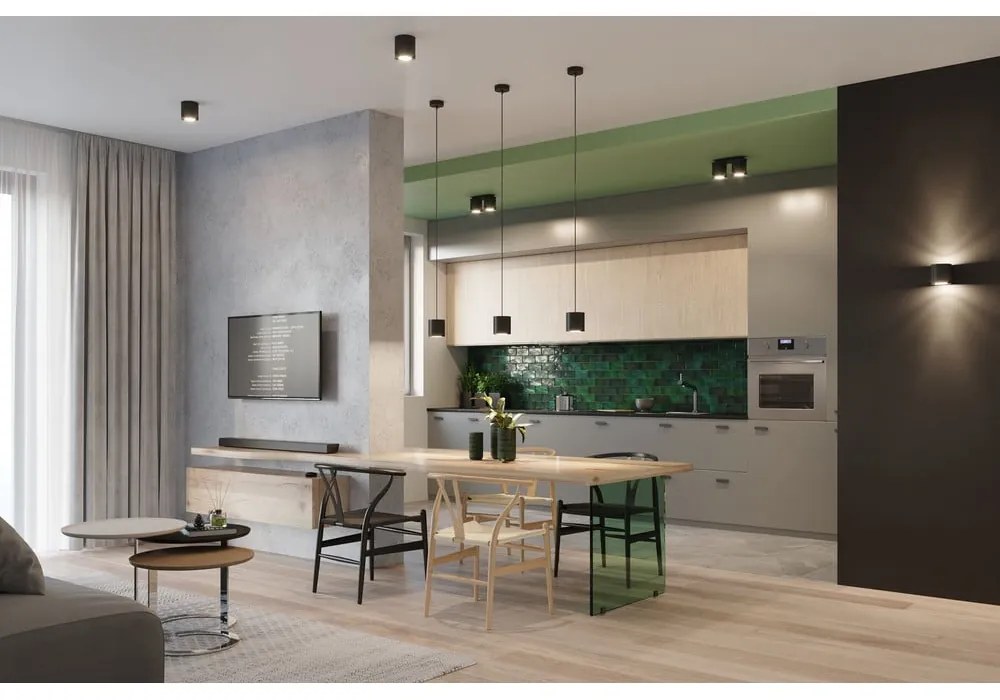 Roda fekete mennyezeti lámpa - Sollux