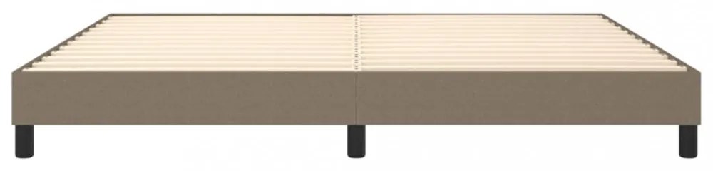 tópszínű szövet rugós ágykeret 200 x 200 cm