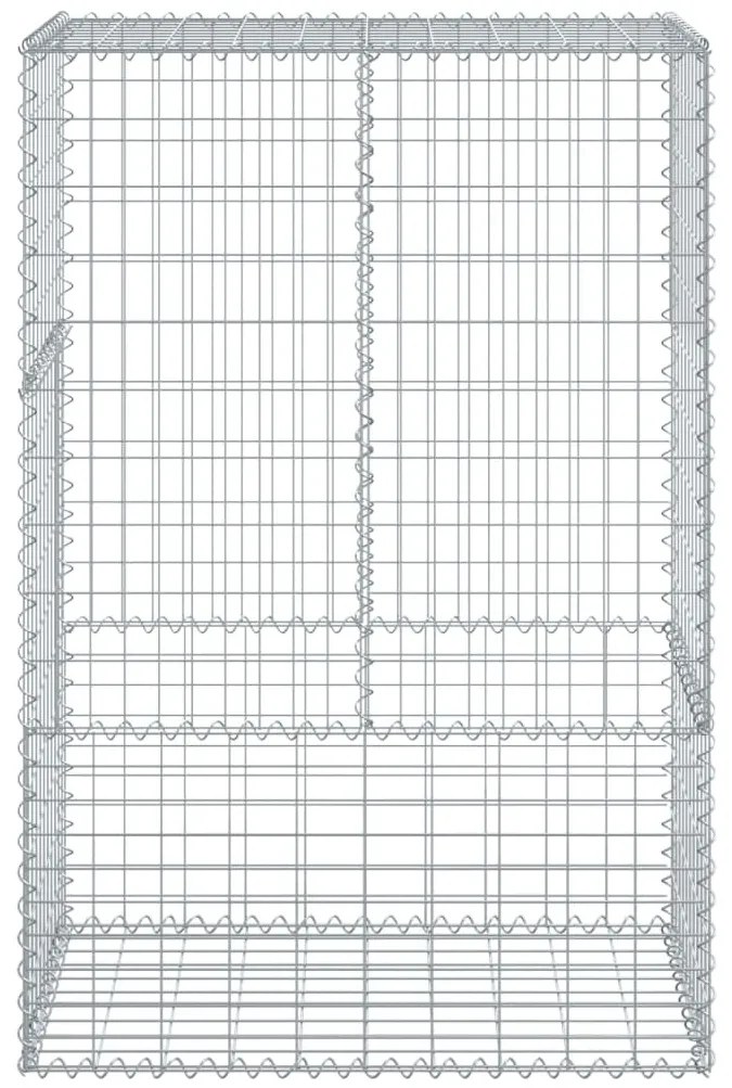 horganyzott vas gabion kosár fedéllel 100 x 50 x 150 cm
