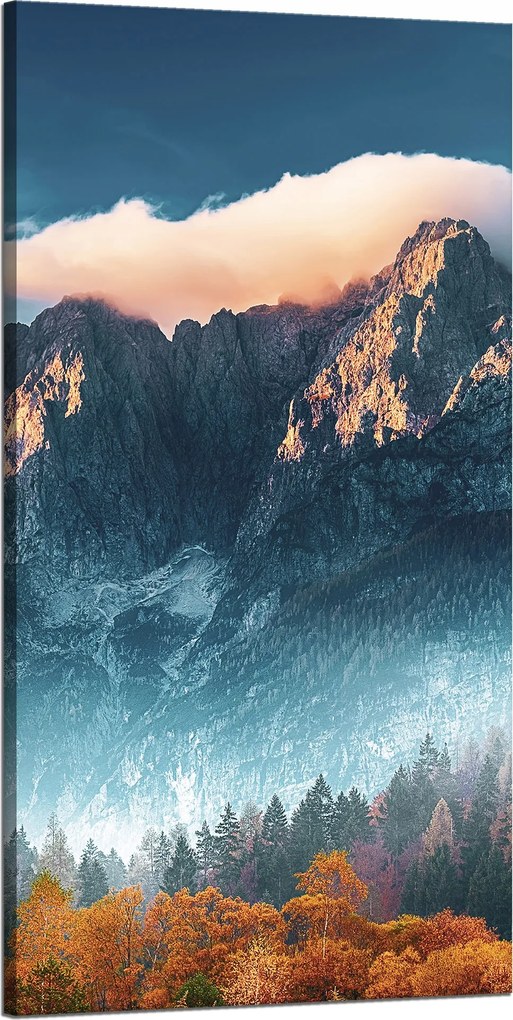 Vászonkép Hegyek Ég Erdő Természet 60x120 cm Ajándéknak is tökéletes