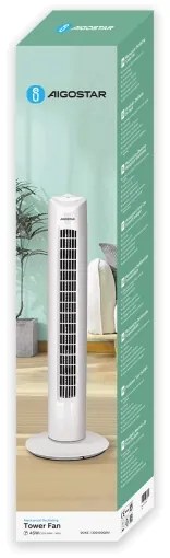 Aigostar - Torony ventilátor 45W/230V fehér