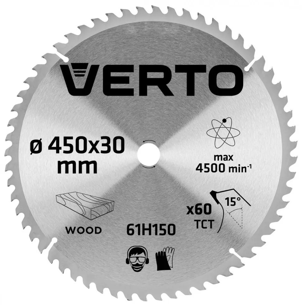 KÖRFŰRÉSZLAP 450*30MM 60FOG HM. VERTO