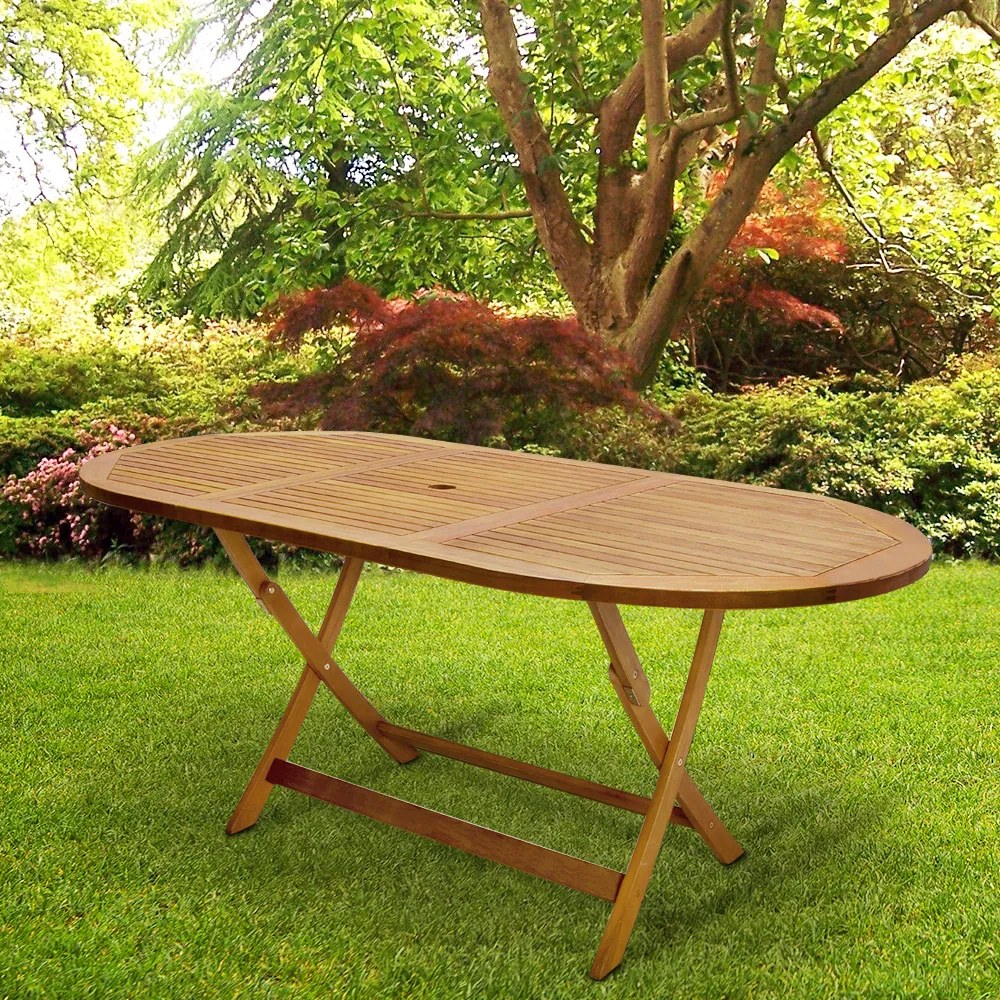 Casaria® Kerti asztal Boston - 160x85x74 cm