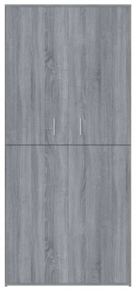 szürke sonoma színű szerelt fa cipősszekrény 80 x 39 x 178 cm