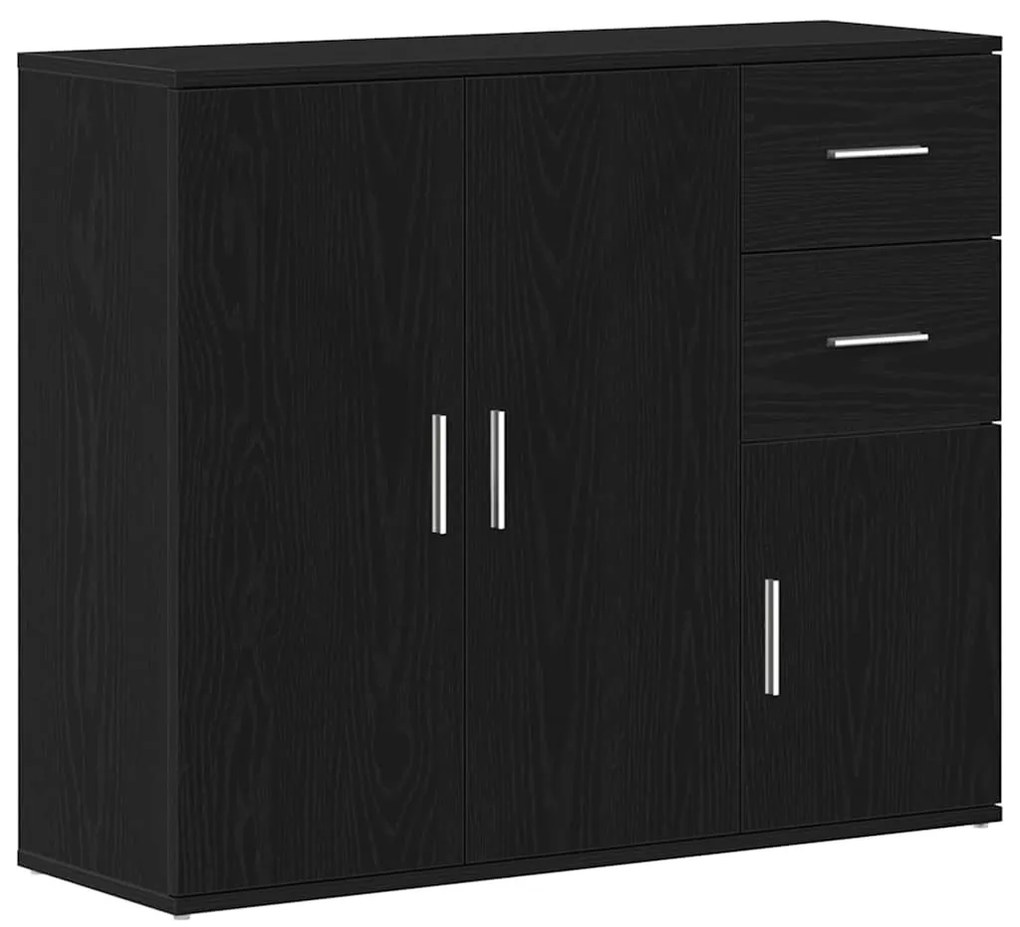 fekete tölgyfa tálalószekrény 91 x 29,5 x 75 cm