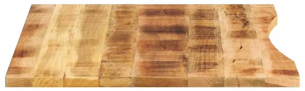 tömör nyers mangófa íves asztallap 100 x 80 x 2,5 cm
