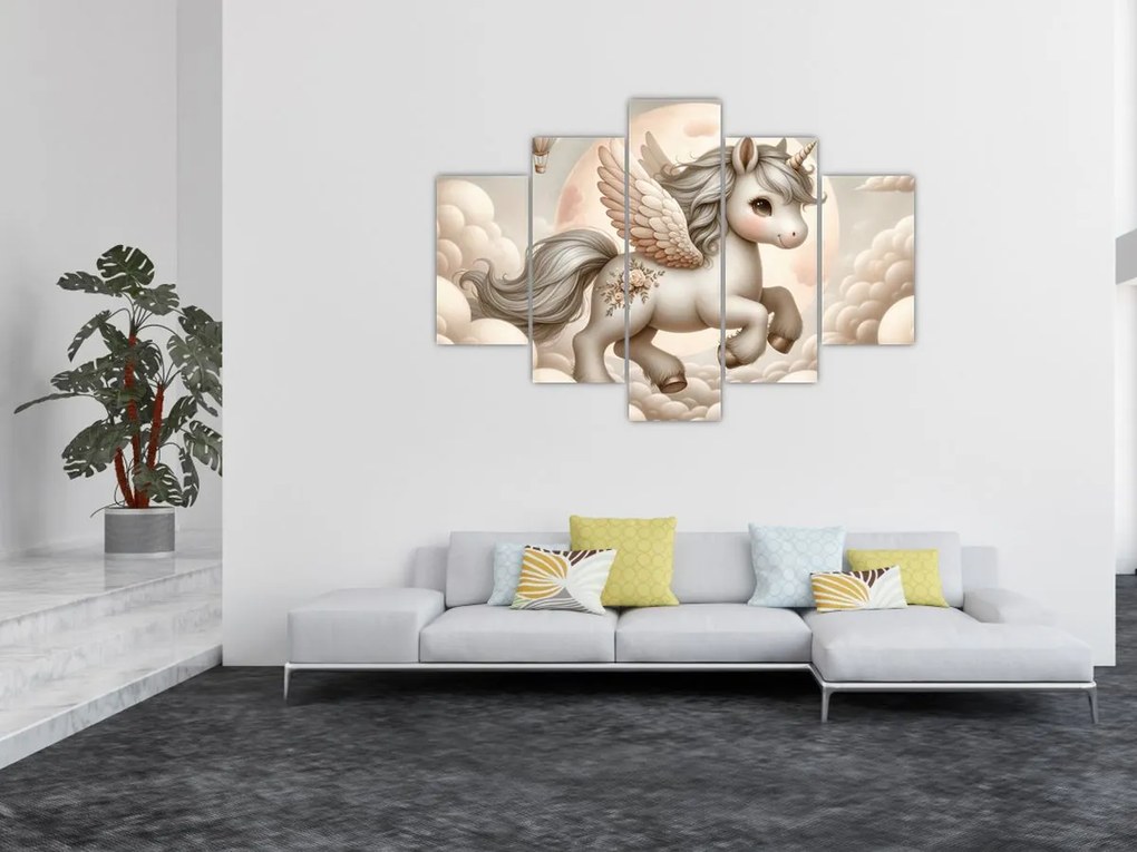 Kép - Egyszarvú a felhőkben (150x105 cm)