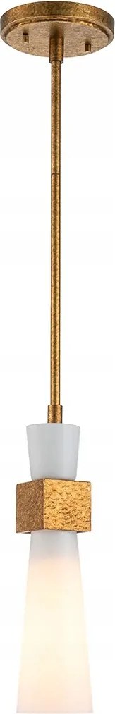 Art deco arany fehér üveg spot függőlámpa Elstead sziget fölé