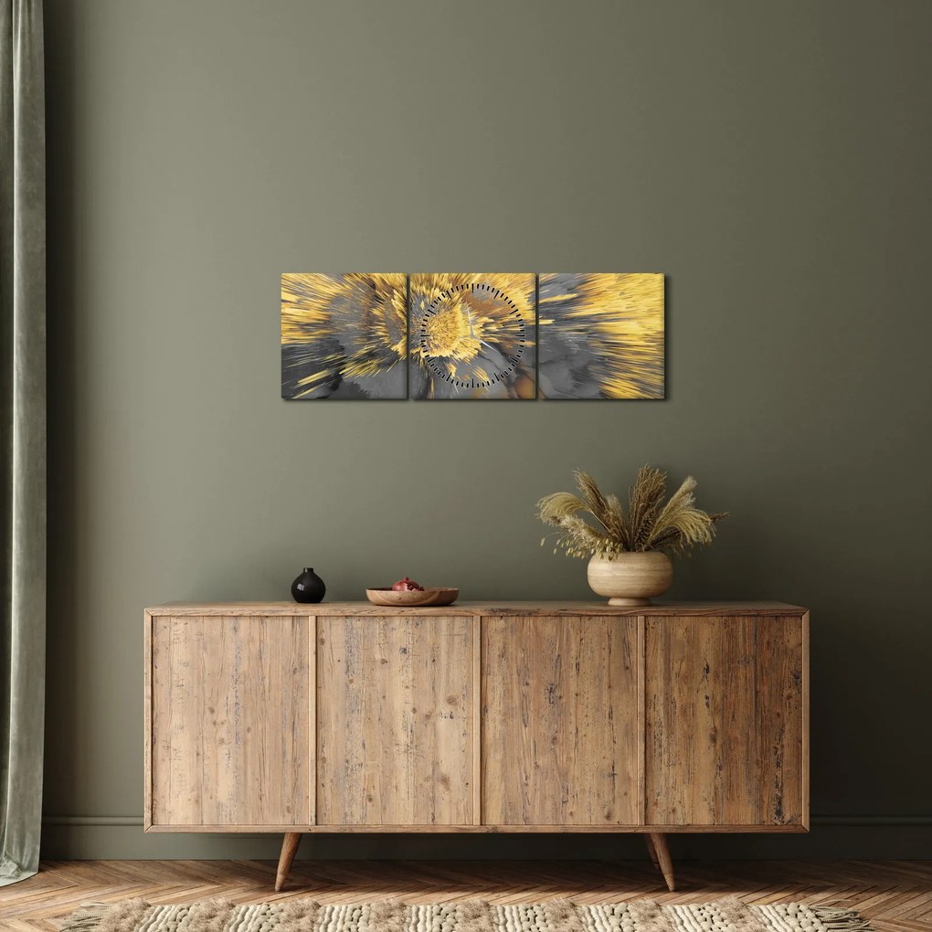 Kép - Arany expanzió (órával) (90x30 cm)